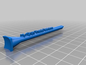 my customized golf tee text nub sport & outdoors 3d print model - Mito3D