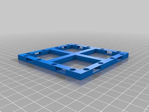 4x4 openforge 20 plain openlock magnetic base 6mm holes toy & game accessories customized 3d print model - Mito3D