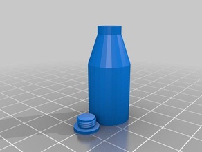 bottiglia w tappo a vite scansioni & repliche la test acqua 3d print model - Mito3D