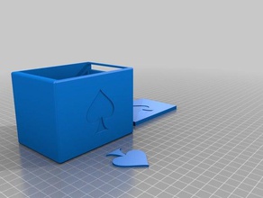 play-Karte-Feld Spielzeug & game Zubehör box - Karte Karten spielen 3d print model - Mito3D