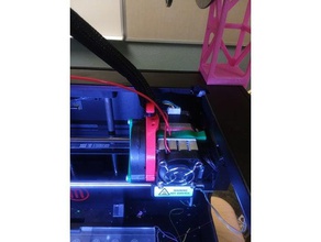 replicator 2 fan mount remix 3d printer parts cooling replacement part 3d print model - Mito3D