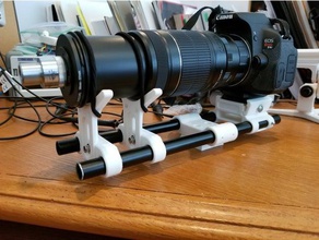 cámara de ferrocarril microphotography microvideo instalación vieja réflex digital la ingeniería montaje en riel dslr rig el microscopio 3d print model - Mito3D