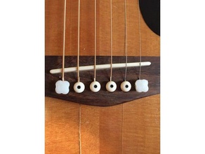 ponte pin guitarras acústicas peças de substituição violão instrumento a música seqüência caracteres 3d print model - Mito3D