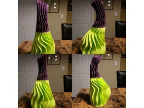 warped twisted vase household flower 3d print model - Mito3D