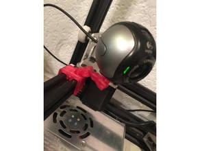 logitech 500 webcam v-trilho de montagem Impressora 3d acessórios articulada cobblebot v-rail v-slot vrail vslot titular 3d print model - Mito3D