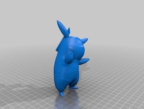 pikachu waving animals nintendo pokemon 3d print model - Mito3D