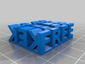 gratuit kek personnalisé stéréo texte sculptures 3d print model - Mito3D