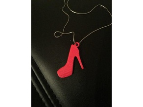 tacco alto ciondolo gioielli gli orecchini red 3d print model - Mito3D