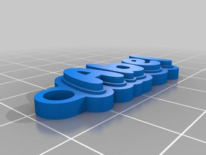 abel de porte-clés personnalisé 3d print model - Mito3D