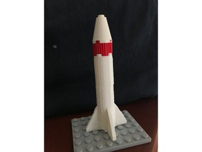 lego missle juegos y juguetes de ladrillo compatible el cohete 3d print model - Mito3D