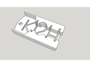 kish keyring 3d printer accessories text custom key name tags 3d print model - Mito3D