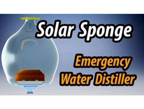 solar sponge emergency water distiller household contamination dirty disaster recovery distillation salt saltwater filter still 3d print model - Mito3D