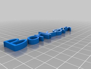 bonkers text customized 3d print model - Mito3D