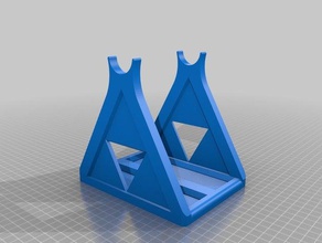 triforza di zelda a tema alloggiamento Stampante 3d accessori bobina filamento titolare triforce 3d print model - Mito3D