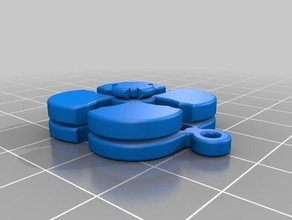 flower fidget keychain 3d printing 3d print model - Mito3D