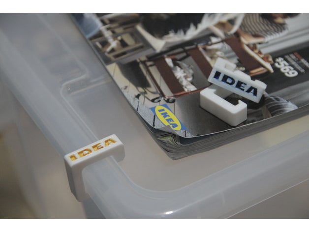 couvercle à clips 45l ikea samla boîtes de rangement les conteneurs hack le stockage 3D print model - Mito3D