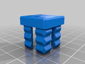 20 mm aluminum square tube box simple plug diy 3d print model - Mito3D