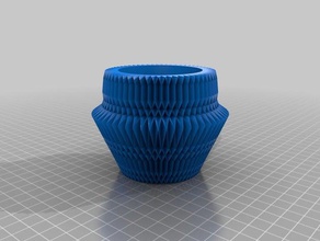 origami de plantio decoração vaso flores geométricas krisp3d plantadeira 3d print model - Mito3D