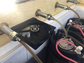montagem de ventilador 120mm computador Ventilador Montagem a cerveja fã keezer monte 3d print model - Mito3D