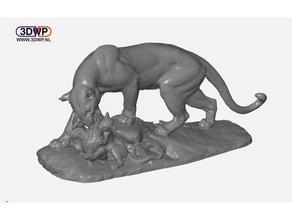 panther sculpture 3d scan scans & replicas animal cat museum oliver laric statue 3d print model - Mito3D