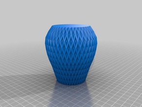 modello vaso arredamento geometrica krisp3d a spirale texture il 3d print model - Mito3D