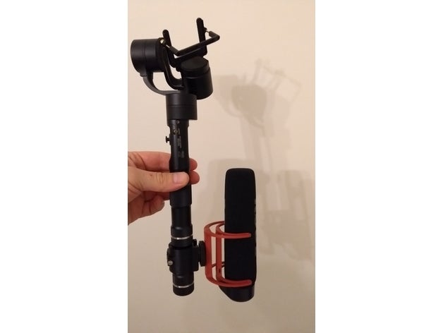 mikrofon bağlama zhiyun gimbal sürdü kamera bindi 3D print model - Mito3D