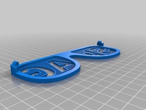 my customized shutter shades glasses 3d print model - Mito3D