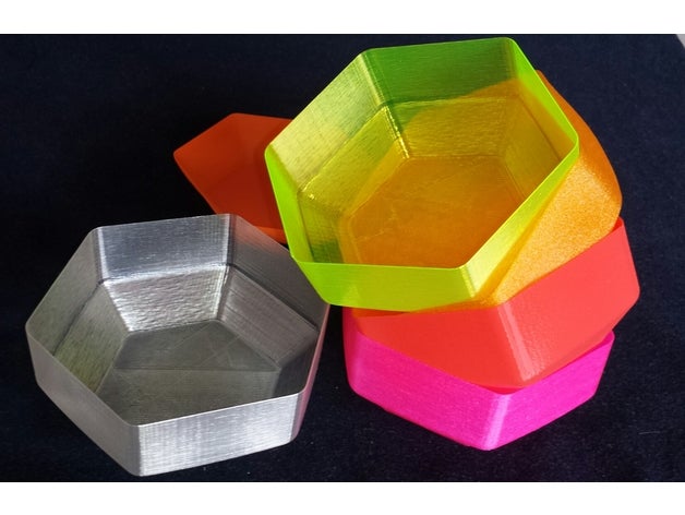 hex bowl container containers freecad 3D print model - Mito3D