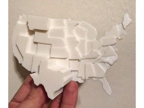 united states learning catchthewind customized data visualization map power usa wind 3d print model - Mito3D
