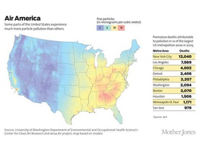 estados unidos da américa de aprendizagem o ar personalizado dados a visualização altura do mapa poluição eua 3d print model - Mito3D