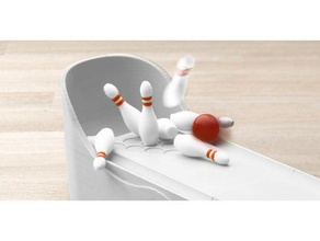 miniature bowling game games ball boardgame fun gaming home house household small toy 3d print model - Mito3D