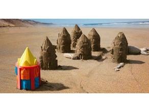 customizable sand castle mold toys & games beach children family toy 3d print model - Mito3D