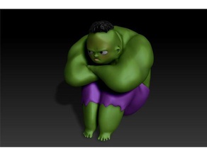 baby-hulk Kreaturen avengers bruce banner verschroben Niedlich grummelig hulk marvel 3d print model - Mito3D