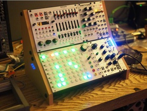 paramétrico eurorack suporte a música modular synth rack final sintetizador 3d print model - Mito3D