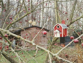 sueco de aves la casa al aire libre y jardín pajarera suecia el árbol 3d print model - Mito3D