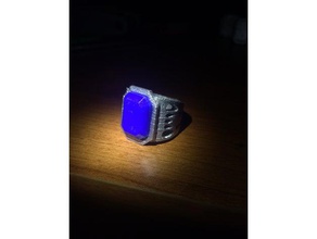ciel phantomhive heirloom ring props black blue butler gem kuroshitsuji 3d print model - Mito3D