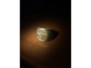escudo de la familia phantomhive anillo props negro butler ciel cresta oro kuroshitsuji el sello 3d print model - Mito3D