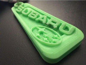 subaru logo key fob keychains emblem 3d print model - Mito3D