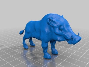 il cinghiale animali animale di maiale pumba la fauna selvatica 3d print model - Mito3D