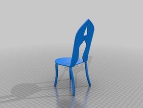 elegante silla miniatura el modelo de los muebles presidente 3d print model - Mito3D