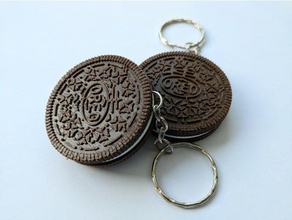oreo cookie keychain keychains 3d print model - Mito3D