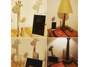 giraffe phone stand mobile smartphone 3d print model - Mito3D
