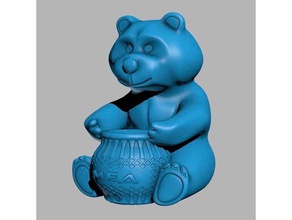 l'ours animaux miel 3d print model - Mito3D