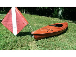 kayak flag holder sport & outdoors 3d print model - Mito3D