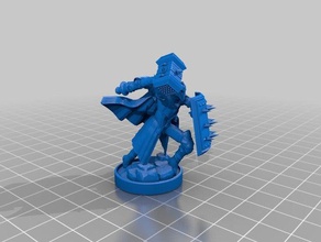 lunging warrior 3d printing d&d dungeons dragons tabletop 3d print model - Mito3D