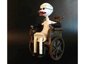 dr finkelstein - pesadilla antes de navidad criaturas cerebro cerebros halloween el científico loco tim burton la silla ruedas 3d print model - Mito3D