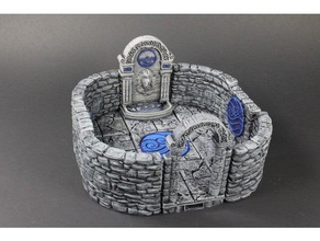 openforge 20 encounter water shrine toy & game accessories dnd tiles dungeon frostgrave miniatures openforge2 pathfinder rpg tabletop terrain tile 3d print model - Mito3D