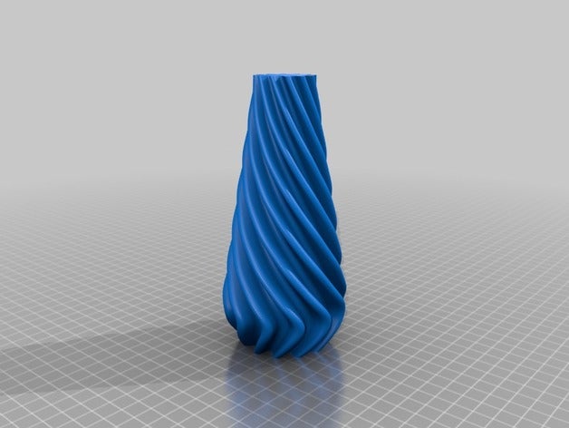 twisted vase decor decorative krisp3d spiral 3D print model - Mito3D