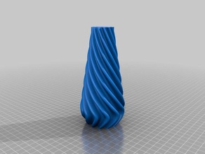 twisted vase decor decorative krisp3d spiral 3d print model - Mito3D