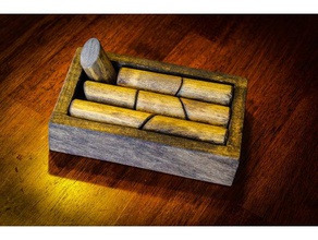 tassello di puzzle i rompicapo otto segmento legno 3d print model - Mito3D